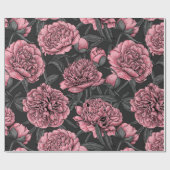 Nachtponygarten in Rosa und Grau Geschenkpapier (Flach)