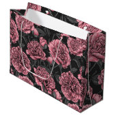 Nachtponygarten in Rosa und Grau Große Geschenktüte (Vorderseite Schrägansicht)