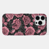 Nachtponygarten in Rosa und Grau iPhone Hülle (Rückseite (Horizontal))