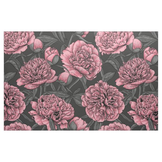 Nachtponygarten in Rosa und Grau Stoff (Fat Quarter (45,7 x 55,9 cm))