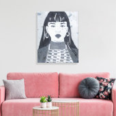 Nachtportrait Leinwanddruck (Insitu (Wohnzimmer))