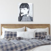 Nachtportrait Leinwanddruck (Insitu (Schlafzimmer))