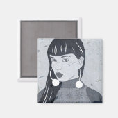 Nachtportrait Magnet (Vorderseite/Rückseite)