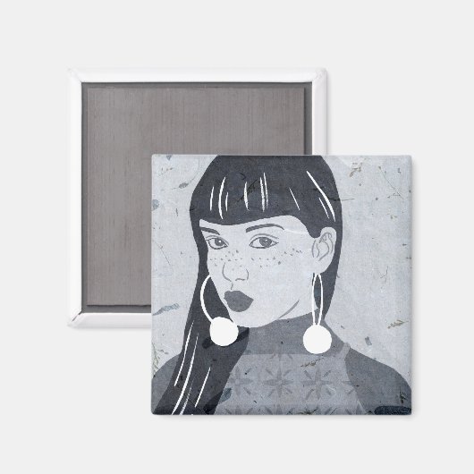 Nachtportrait Magnet (Vorderseite/Rückseite)