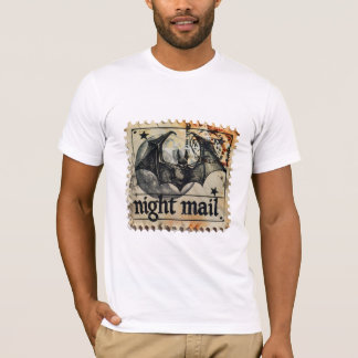 Nachtpost Bat Vintage Briefmarke Halloween T - Shi T-Shirt
