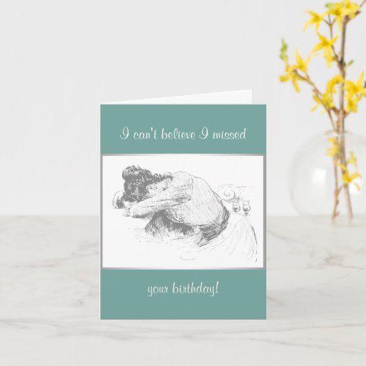 Nachträglicher Geburtstag Karte (Gelbe Blume)