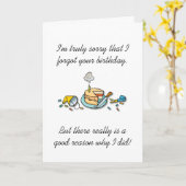 Nachträglicher Geburtstag Karte (Gelbe Blume)