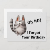 Nachträglicher Geburtstag Postkarte (Vorne/Hinten)