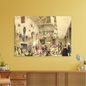 Nachtrevels in der Großen Halle, Haddon Hal Leinwanddruck (Insitu (Wohnzimmer))