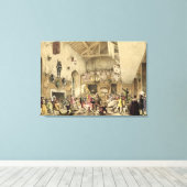 Nachtrevels in der Großen Halle, Haddon Hal Leinwanddruck (Insitu (Holzboden))