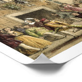 Nachtrevels in der Großen Halle, Haddon Hal Poster (Ecke)