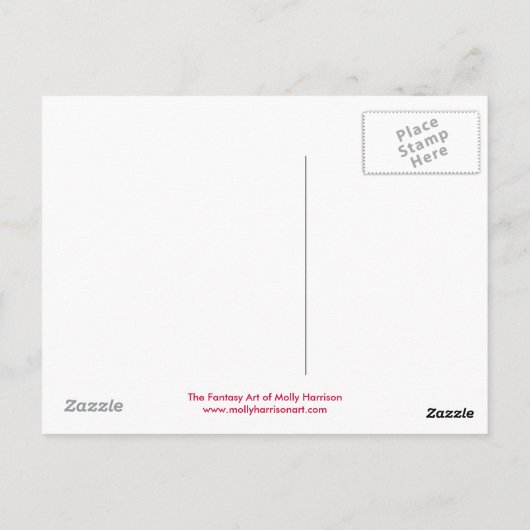 Nachtruhe Rose Postkarte (Rückseite)