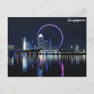Nachtrutsche Singapurs Postkarte