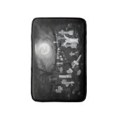 Nachts am Friedhof - Engel mit dem Teufel Badematte (Vorderseite Vertikal)