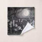 Nachts am Friedhof - Engel mit dem Teufel Badhandtuch Set (Waschlappen)