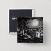 Nachts am Friedhof - Engel mit dem Teufel Button (Vorne & Hinten)