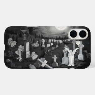 Nachts am Friedhof - Engel mit dem Teufel iPhone 16 Plus Hülle