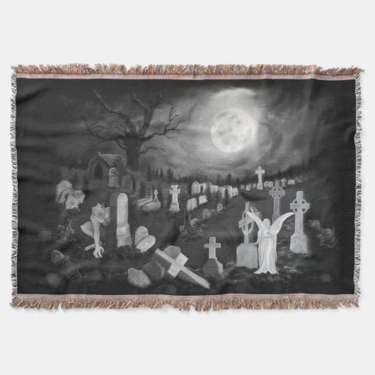 Nachts am Friedhof - Engel mit dem Teufel Decke (Vorderseite)