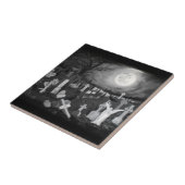 Nachts am Friedhof - Engel mit dem Teufel Fliese (Seite)