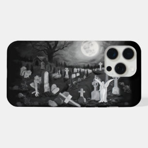 Nachts am Friedhof - Engel mit dem Teufel iPhone 15 Pro Max Hülle