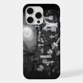Nachts am Friedhof - Engel mit dem Teufel iPhone Hülle (Rückseite)