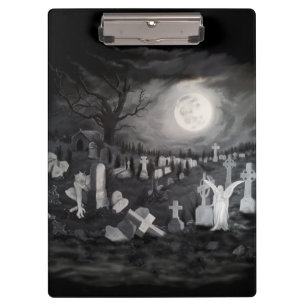 Nachts am Friedhof - Engel mit dem Teufel Klemmbrett