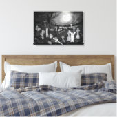 Nachts am Friedhof - Engel mit dem Teufel Leinwanddruck (Insitu (Schlafzimmer))
