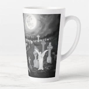 Nachts am Friedhof - Engel mit dem Teufel Milchtasse