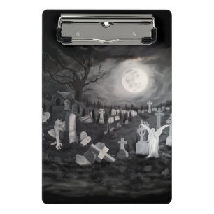 Nachts am Friedhof - Engel mit dem Teufel Mini Klemmbrett