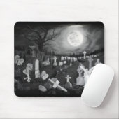 Nachts am Friedhof - Engel mit dem Teufel Mousepad (Mit Mouse)