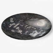 Nachts am Friedhof - Engel mit dem Teufel Pappteller (Schrägansicht)