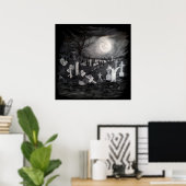 Nachts am Friedhof - Engel mit dem Teufel Poster (Heimbüro)