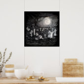 Nachts am Friedhof - Engel mit dem Teufel Poster (Küche)