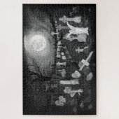 Nachts am Friedhof - Engel mit dem Teufel Puzzle (Vertikal)