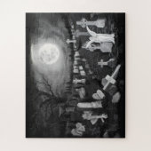 Nachts am Friedhof - Engel mit dem Teufel Puzzle (Vertikal)