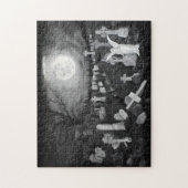 Nachts am Friedhof - Engel mit dem Teufel Puzzle (Vertikal)