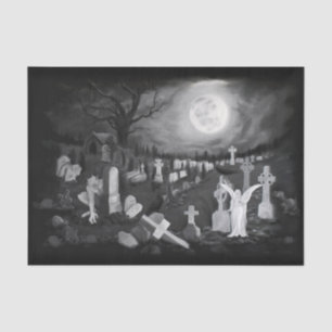 Nachts am Friedhof - Engel mit dem Teufel Seidenpapier