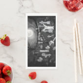 Nachts am Friedhof - Engel mit dem Teufel Serviette (Beispiel)