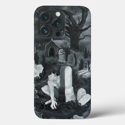 Nachts am Friedhof - Teufel Case-Mate iPhone Hülle (Rückseite)