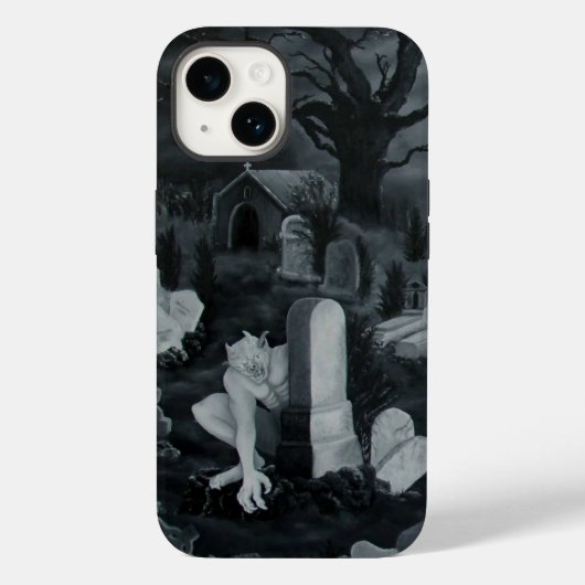 Nachts am Friedhof - Teufel Case-Mate iPhone Hülle (Rückseite)