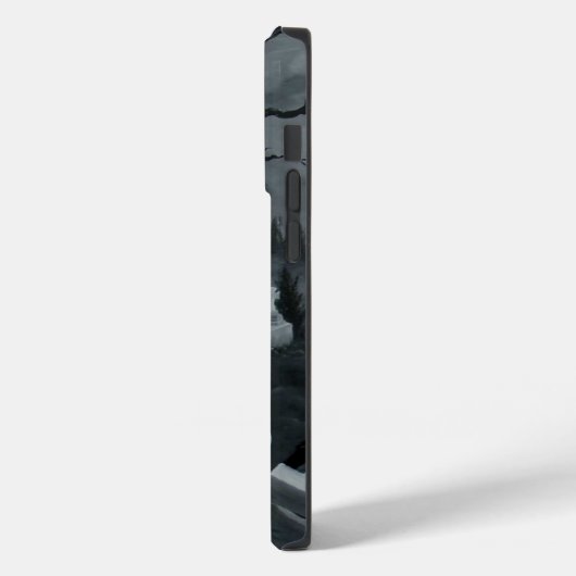 Nachts am Friedhof - Teufel Case-Mate iPhone Hülle (Rückseite / Links)