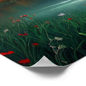 Nachts am See Poster (Ecke)