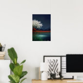 Nachts am See Poster (Heimbüro)