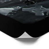 Nachts auf dem Friedhof Engel mit Teufel Poster (Ecke)