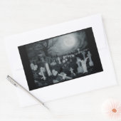 Nachts auf dem Friedhof - Engel mit Teufel Rechteckiger Aufkleber (Umschlag)