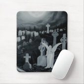 Nachts auf dem Friedhof - Engel Mousepad (Mit Mouse)
