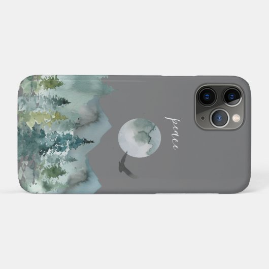 Nachts Berglandschaft Frieden Case-Mate iPhone Hülle (Rückseite (Horizontal))