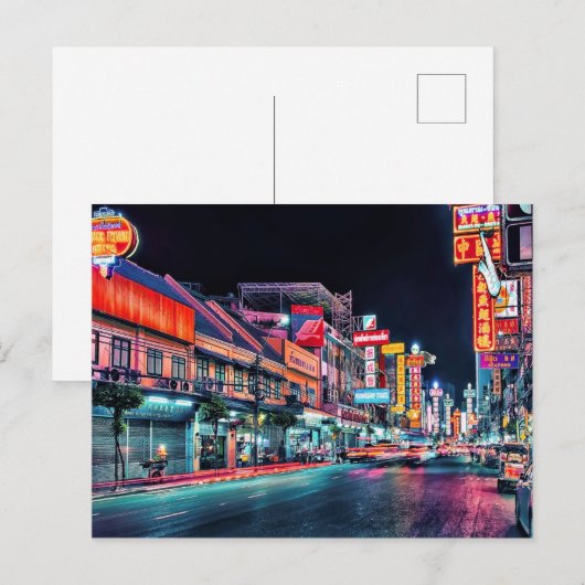 Nachts Chinatown Postkarte (Vorne/Hinten)