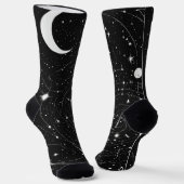 Nachts Elegante: Black Star Design Collection" Socken (Gewinkelt)