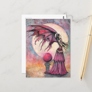 Nachts Fantasy Fairy Art von Molly Harrison Postkarte